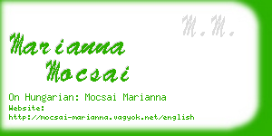 marianna mocsai business card